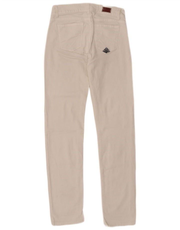 Roy Rogers Dame Slim Jeans IT 41 Medium W27 L31 Hvid Bomuld