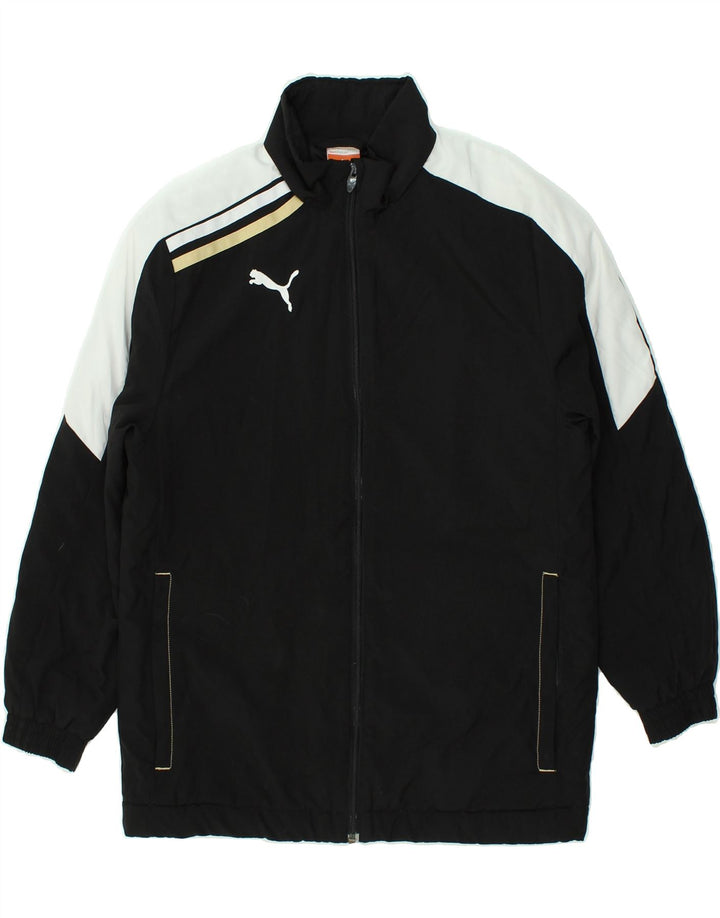PUMA Boys Windbreaker Jacket 13-14 Years Black Colourblock | Vintage Puma | Thrift | Second-Hand Puma | Used Clothing | Messina Hembry 
