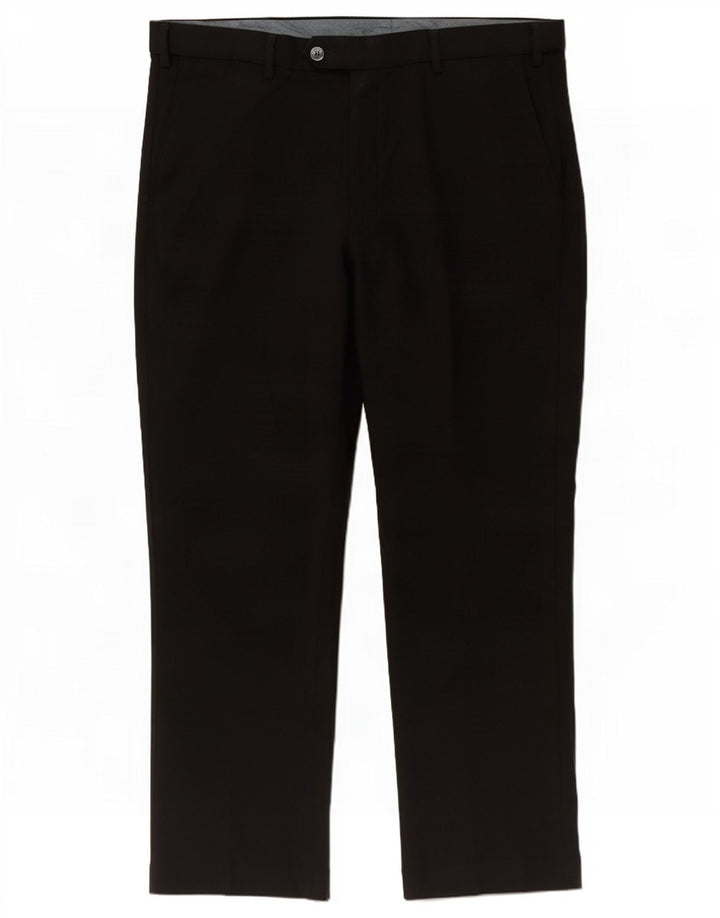 Marks & Spencer Herre Regular Fit Suit Bukser W38 L29 Sort Polyester