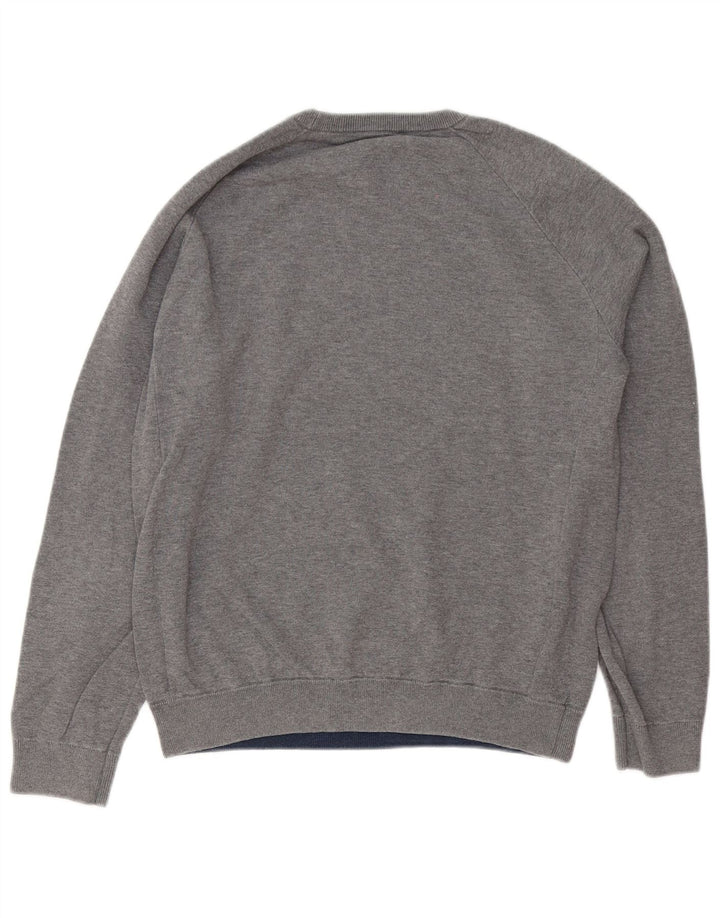 White Stuff Herre Crew Neck Jumper Sweater Medium Grey Bomuld