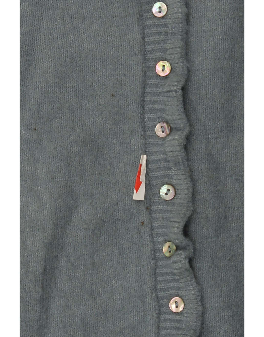 Zara Dame Cardigan Sweater UK 14 Medium Blue Polyester