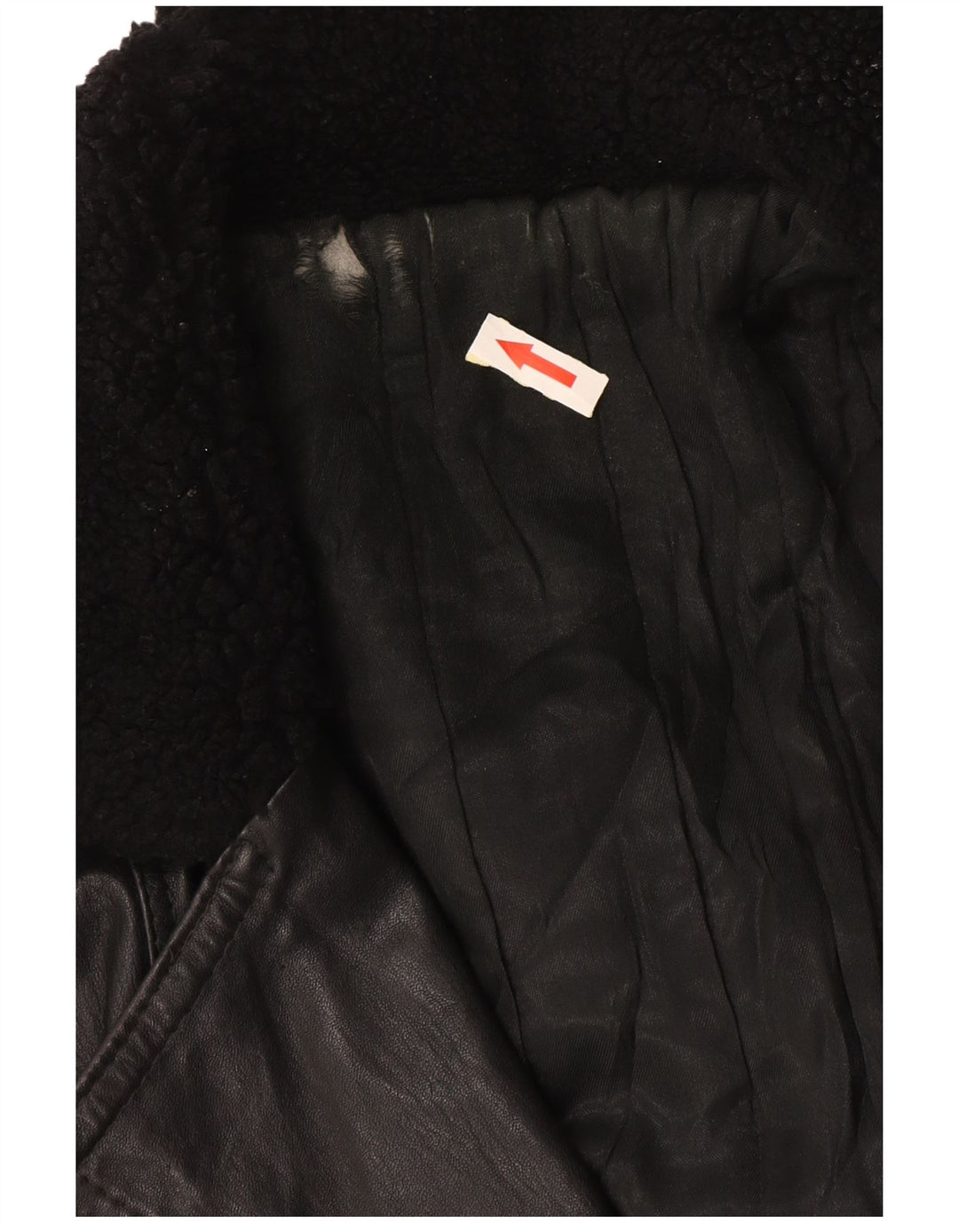Vintage herre dobbeltradet læderjakke UK 42 XL Sort