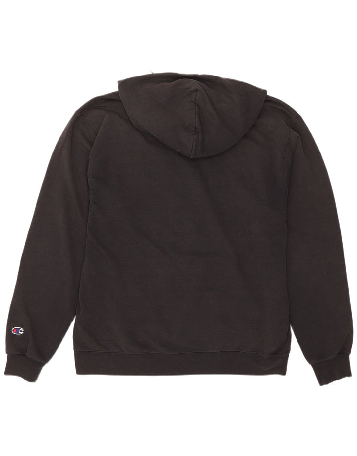 Champion Herre Grafisk Hoodie Jumper Large Sort