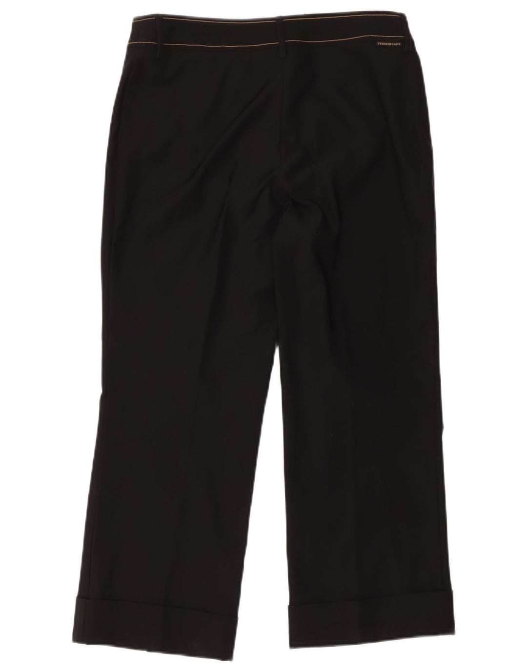 Gianfranco Ferre Dame Cropped Trousers IT 40 Small W26 L24 Sort