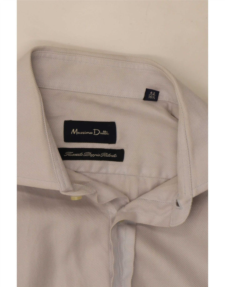 Massimo Dutti Herreskjorte Str. 42 16 1/2 Stor Blå Nålestribe
