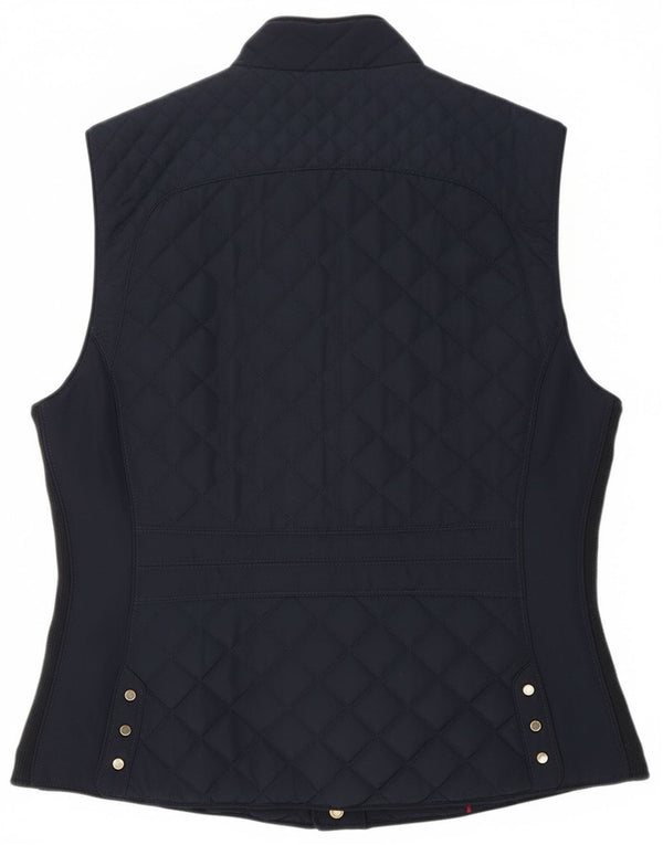 Zara Womens Quilted Gilet UK 18 XL Navy Blue Polyester