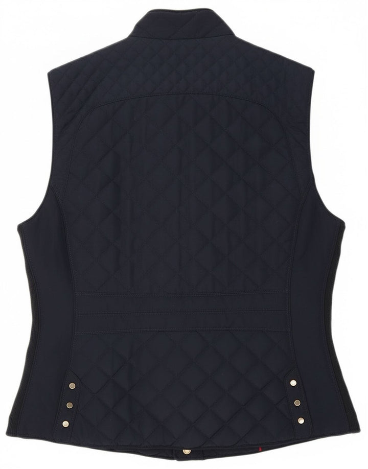 Zara Womens Quilted Gilet UK 18 XL Navy Blue Polyester