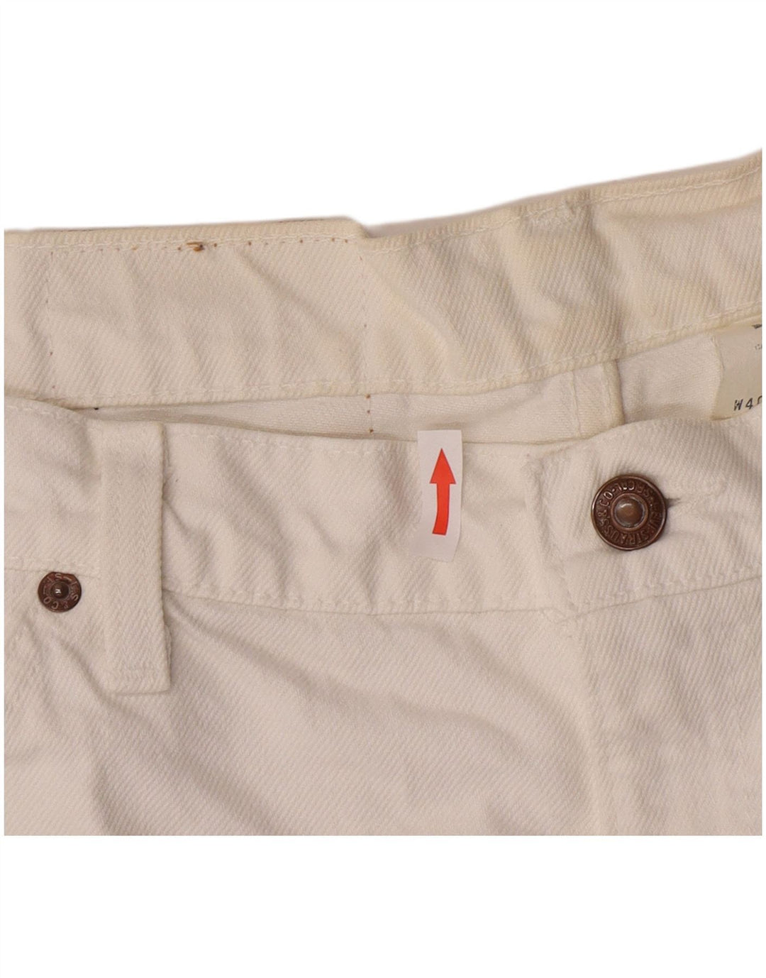 Levi's Herre 550 denimshorts W40 XL Hvid bomuld