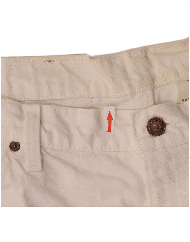 Levi's Herre 550 denimshorts W40 XL Hvid bomuld