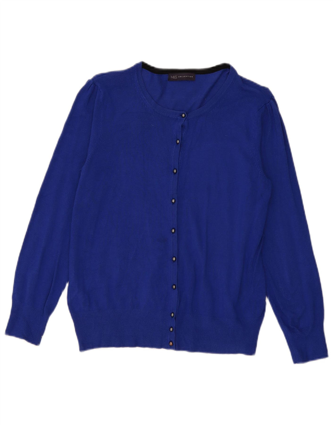 Marks & Spencer Dame Cardigan Sweater UK 12 Medium Blue Viscose