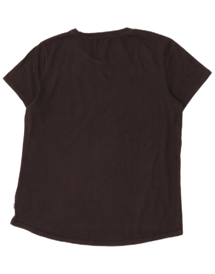 Puma Grafisk T-Shirt Top UK 14 Medium Sort Bomuld