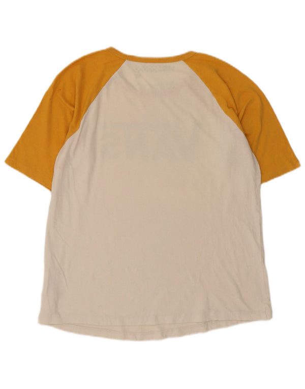 Vans Mens Graphic T-Shirt Top Medium White Colourblock Cotton