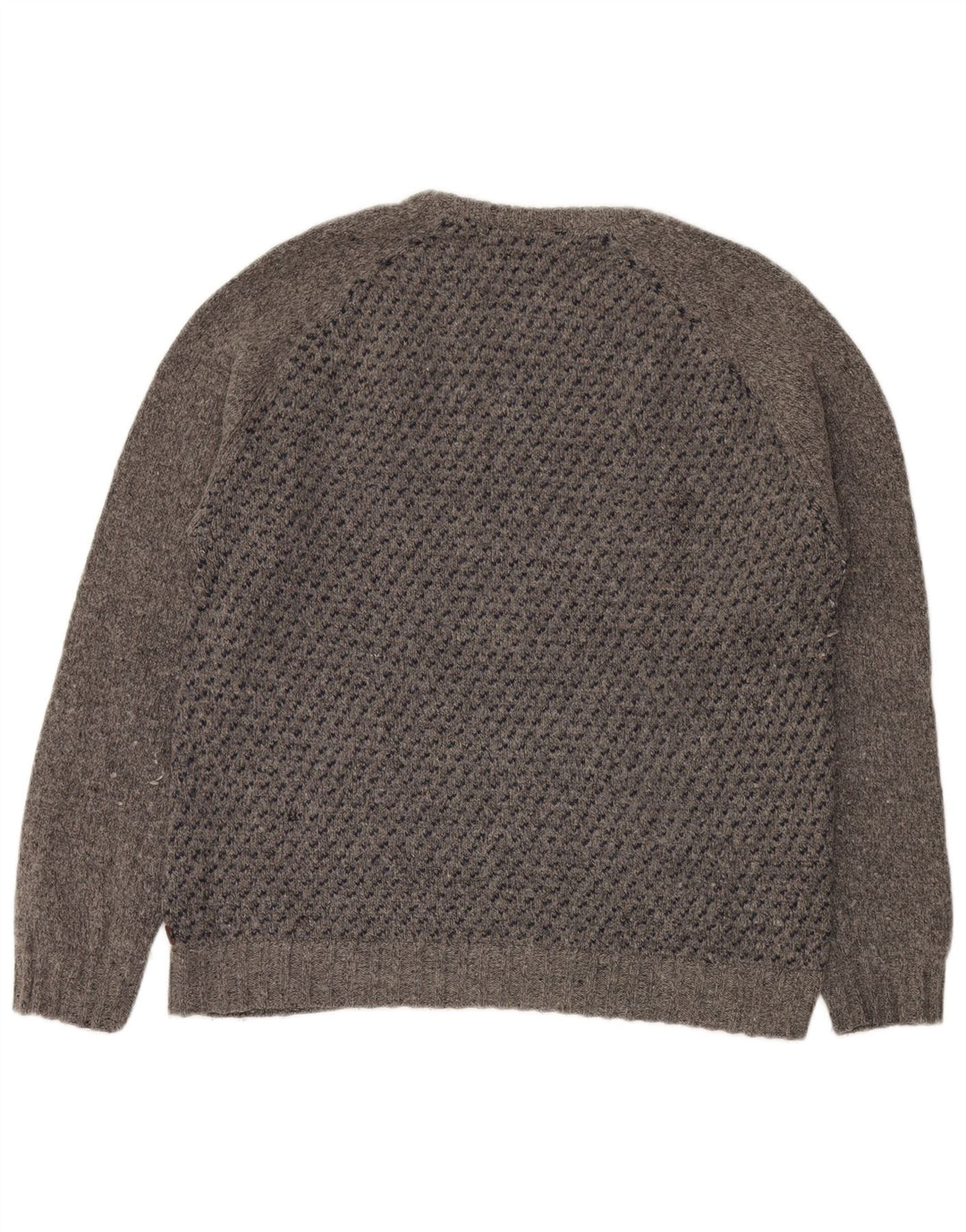 White Stuff Herre Crew Neck Jumper Sweater XL Grå plettet lammeuld