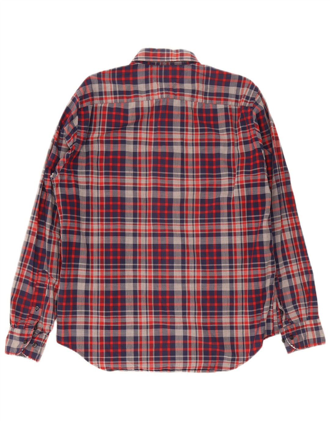 Tommy Hilfiger Herre Regular Fit skjorte Stor blå ternet bomuld