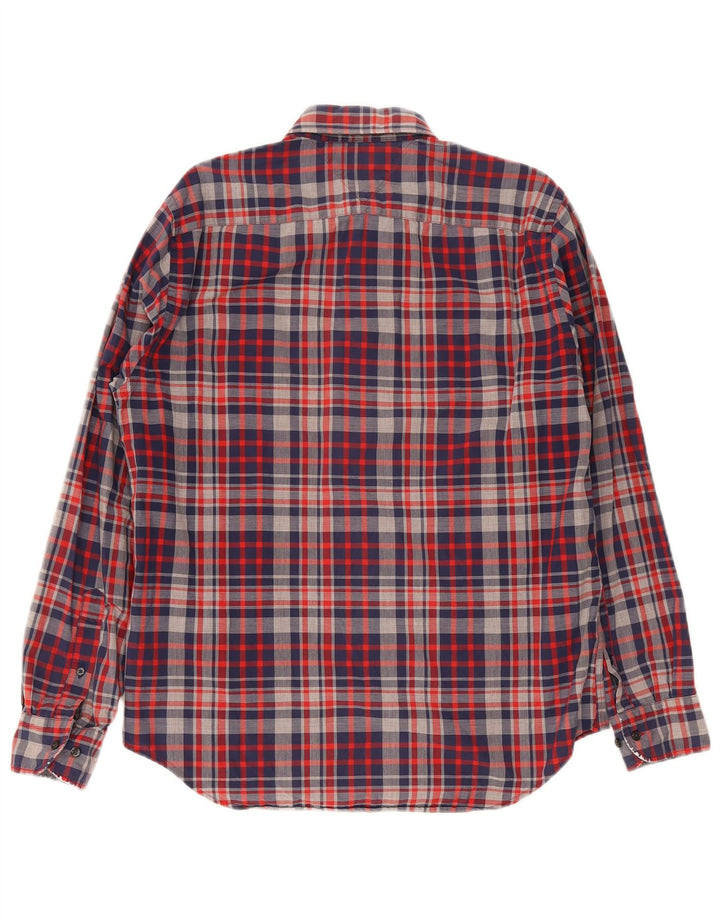 Tommy Hilfiger Herre Regular Fit skjorte Stor blå ternet bomuld