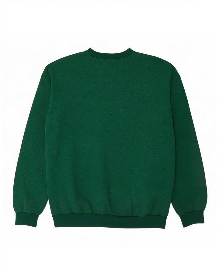 Vintage Herre Grafisk Sweatshirt Jumper XL Grøn Bomuld