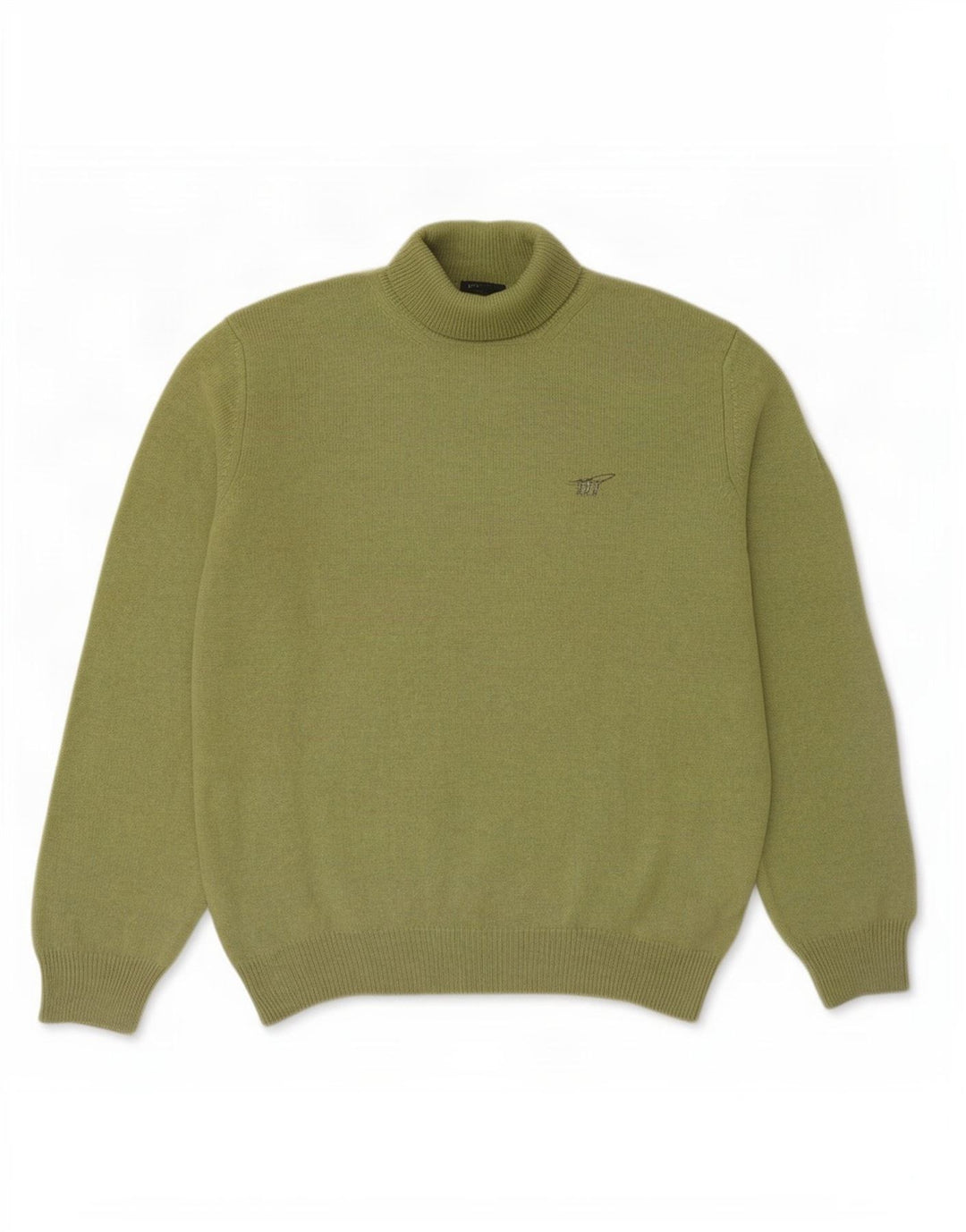 Henry Cottons Herre Roll Neck Jumper Sweater XL Grøn Virgin Wool