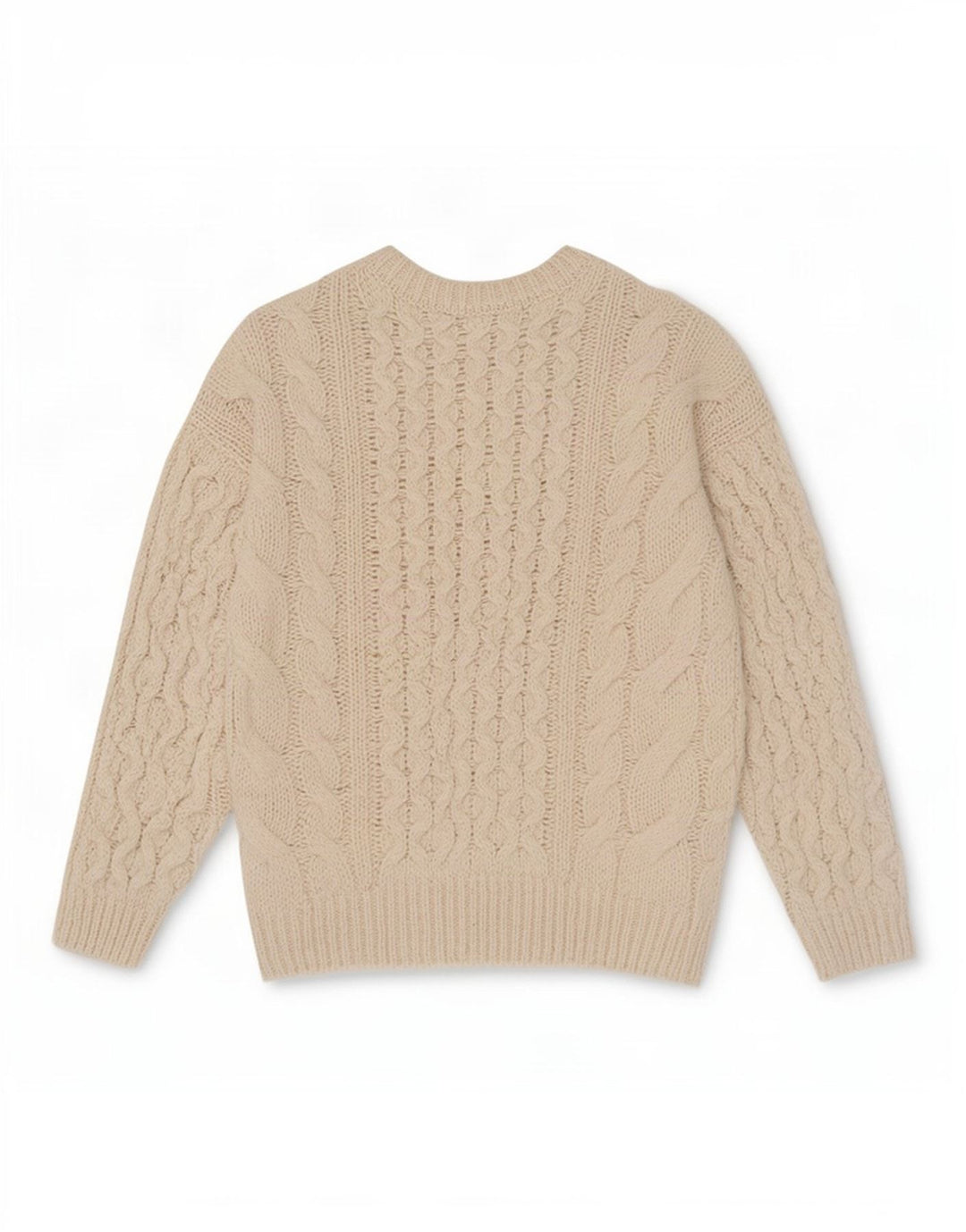 Zara Dame Oversized Crew Neck Jumper Sweater UK 12 Medium Off White