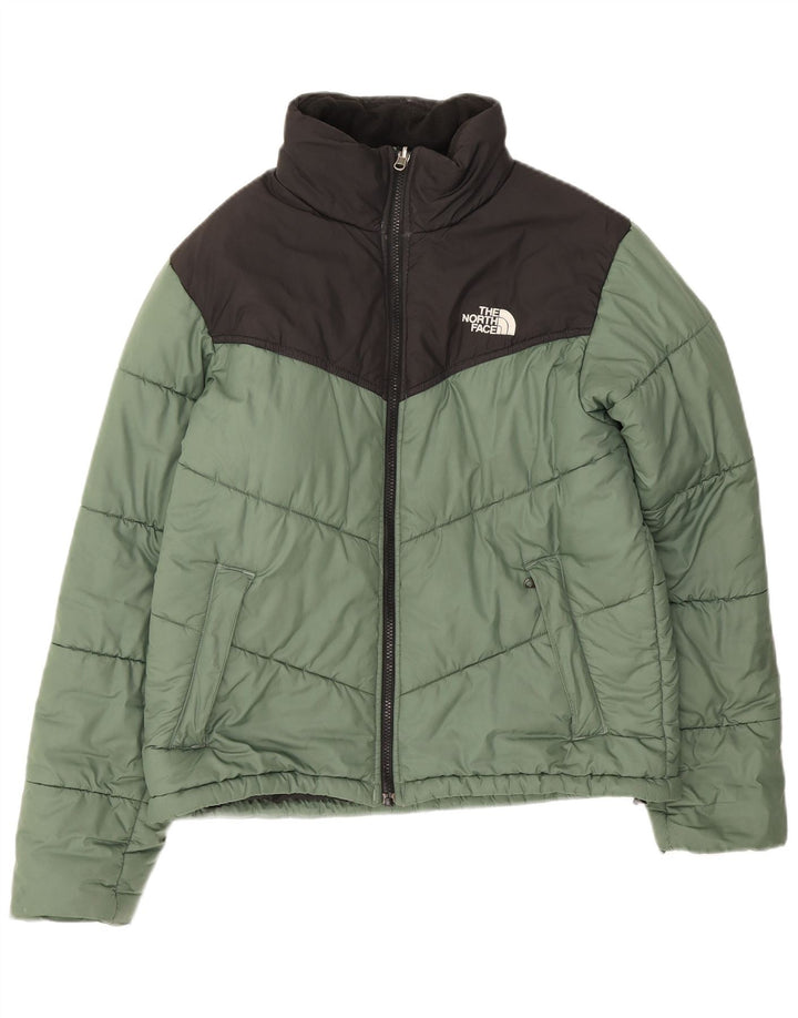 The North Face Herre polstret jakke UK 36 Small Green Colourblock Polyester