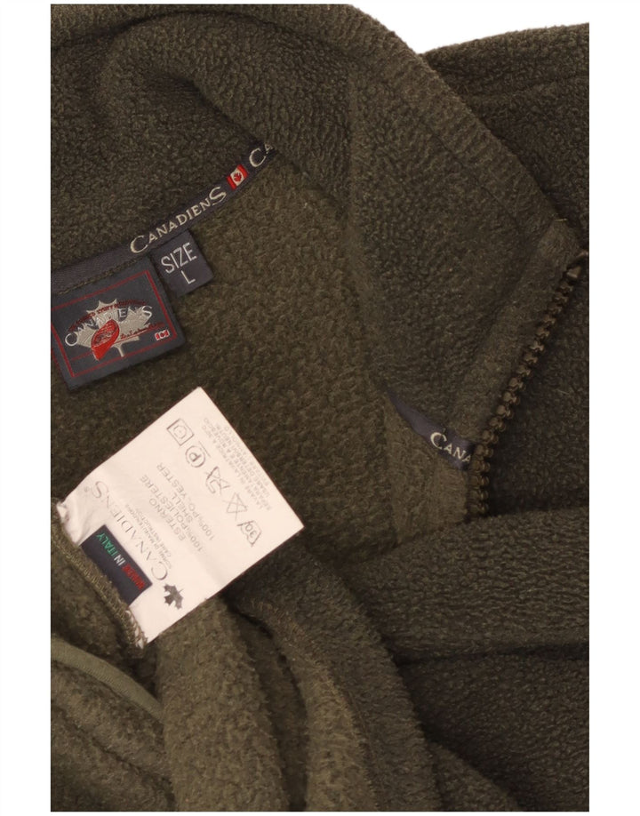 Canadiens Fleecejakke til mænd UK 40 Stor grøn polyester