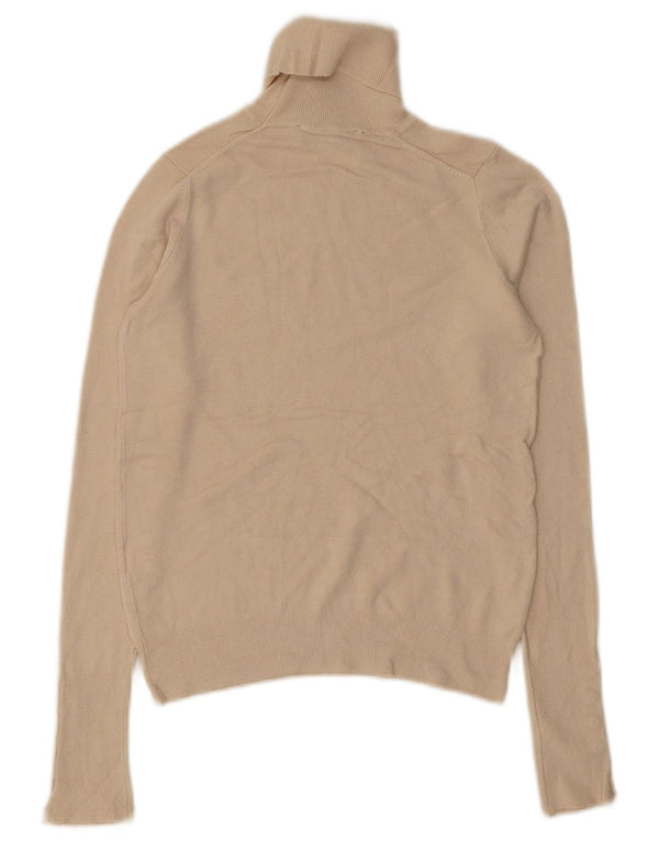 Zara Dame Rullehals Sweater UK 10 Small Beige