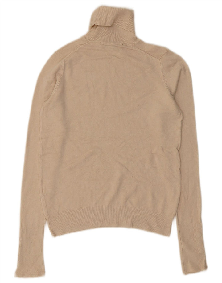 Zara Dame Rullehals Sweater UK 10 Small Beige