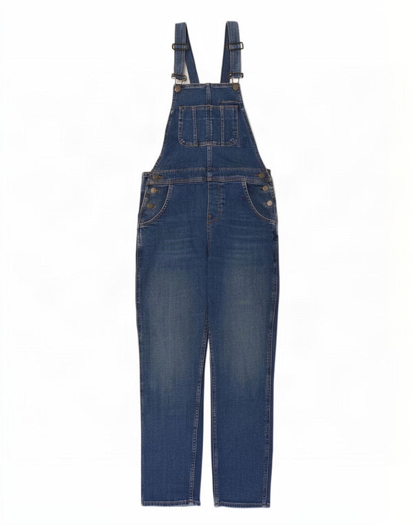 Fat Face Dame Lewes Dungarees Slim Jeans UK 8 Small W28 L27 Blue Bomuld