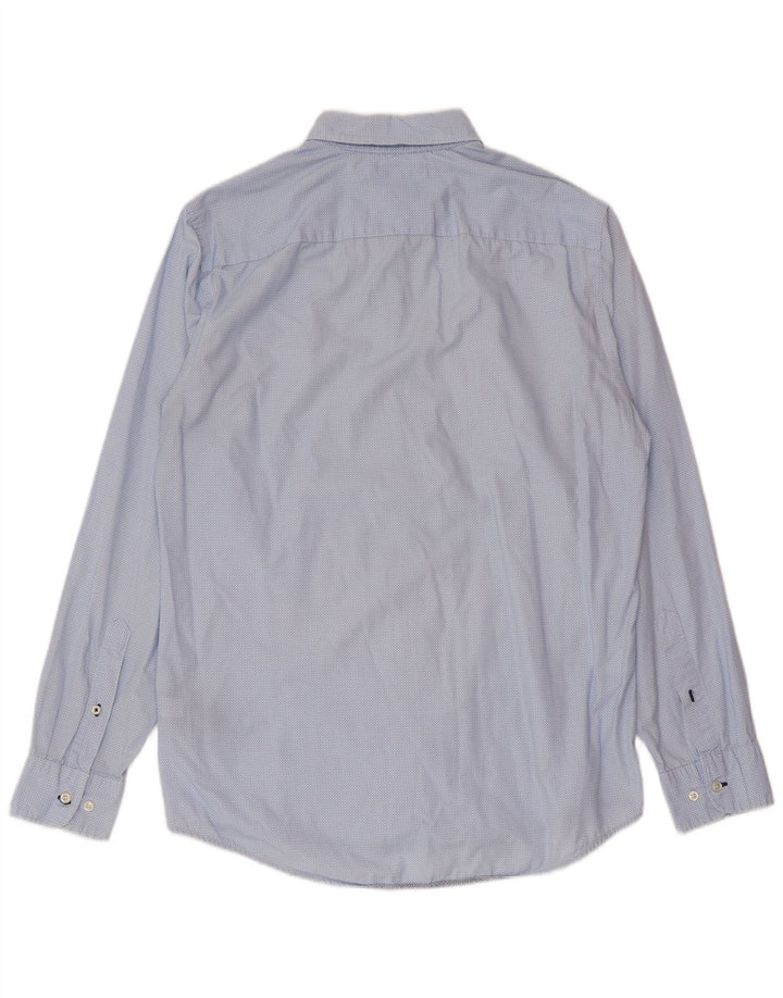 Tommy Hilfiger Herre Regular Fit skjorte Medium Blue Spotted Bomuld