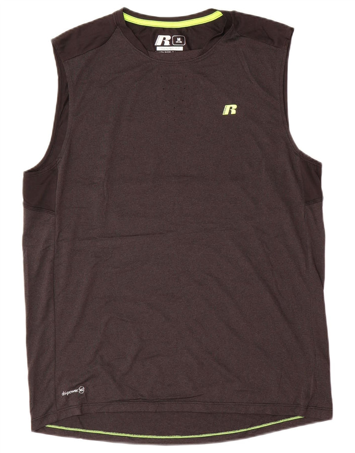 RUSSELL ATHLETIC Herre Dri-Power Vest Top UK 38/40 Medium Grey Polyester