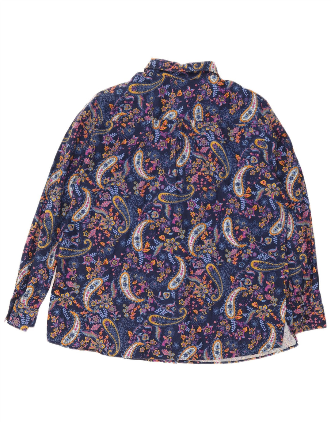 Walbusch Dame Oversized Skjorte Bluse IT 44 Medium Navy Blue Paisley