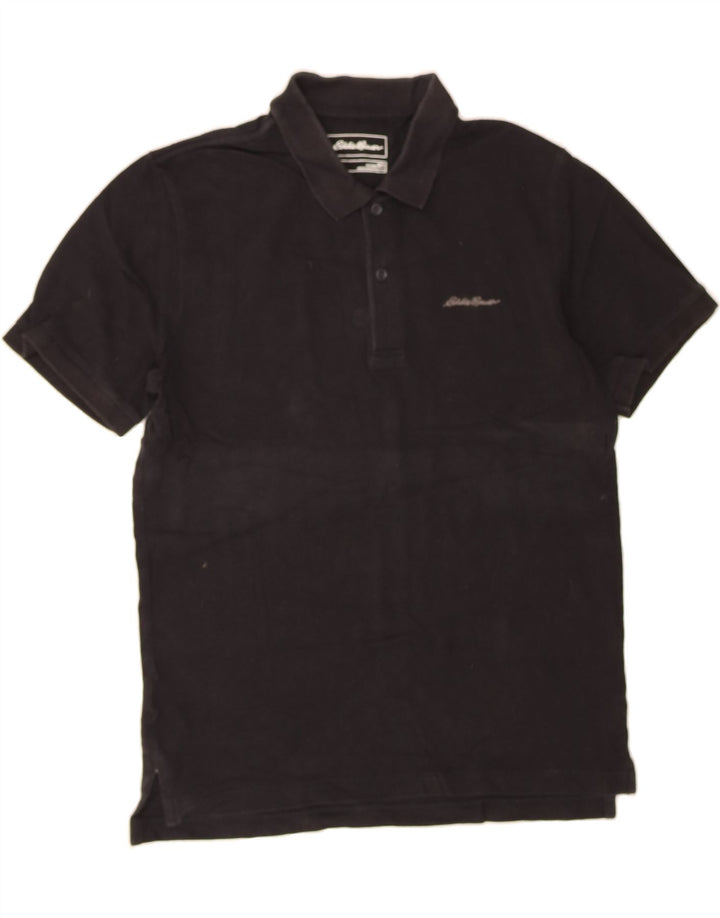 EDDIE BAUER Mens Polo Shirt Medium Black Cotton Vintage Eddie Bauer and Second-Hand Eddie Bauer from Messina Hembry 