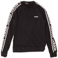 Adidas Dame Grafisk Sweatshirt Jumper UK 12/14 Medium Sort Bomuld