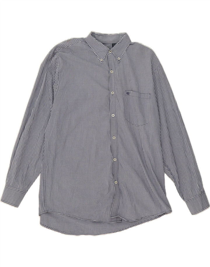 IZOD Mens Shirt Large Blue Check Cotton Vintage Izod and Second-Hand Izod from Messina Hembry 