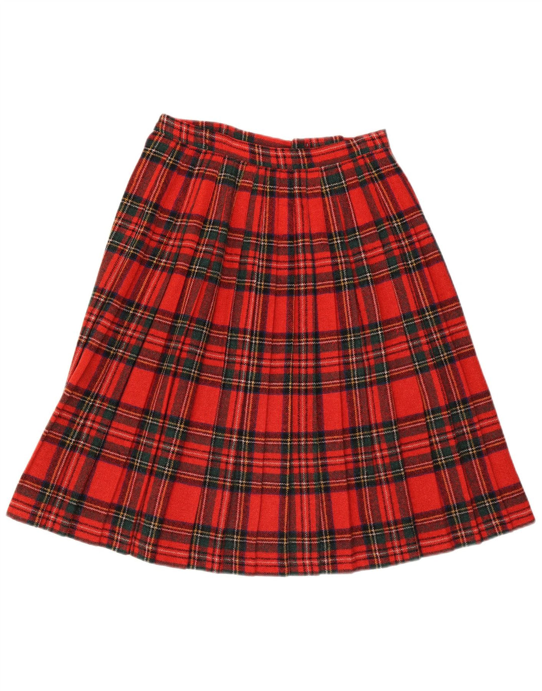 Clan Laird Kvinder slå-om nederdel W30 Medium Rød Plaid Uld