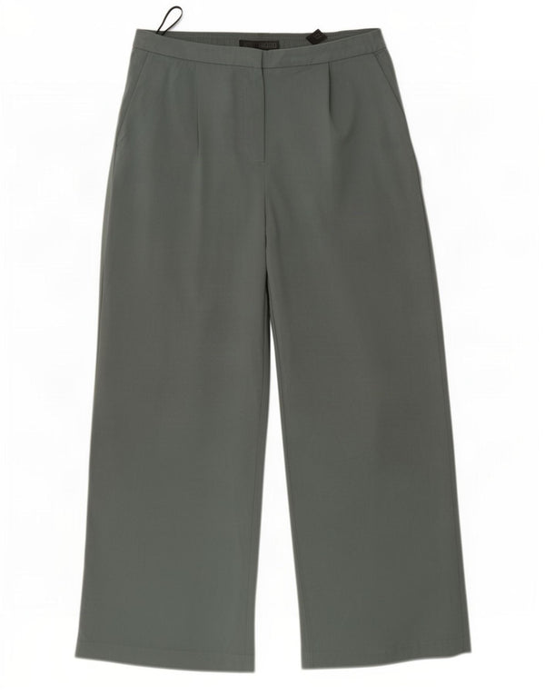 Marks & Spencer Kvinder Højtaljede Casual Bukser UK 14 Large W34 L28 Grå