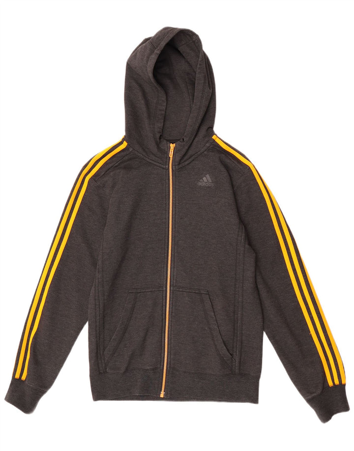 Adidas Herre Climalite Hættetrøje Sweater med lynlås, lille grå polyester