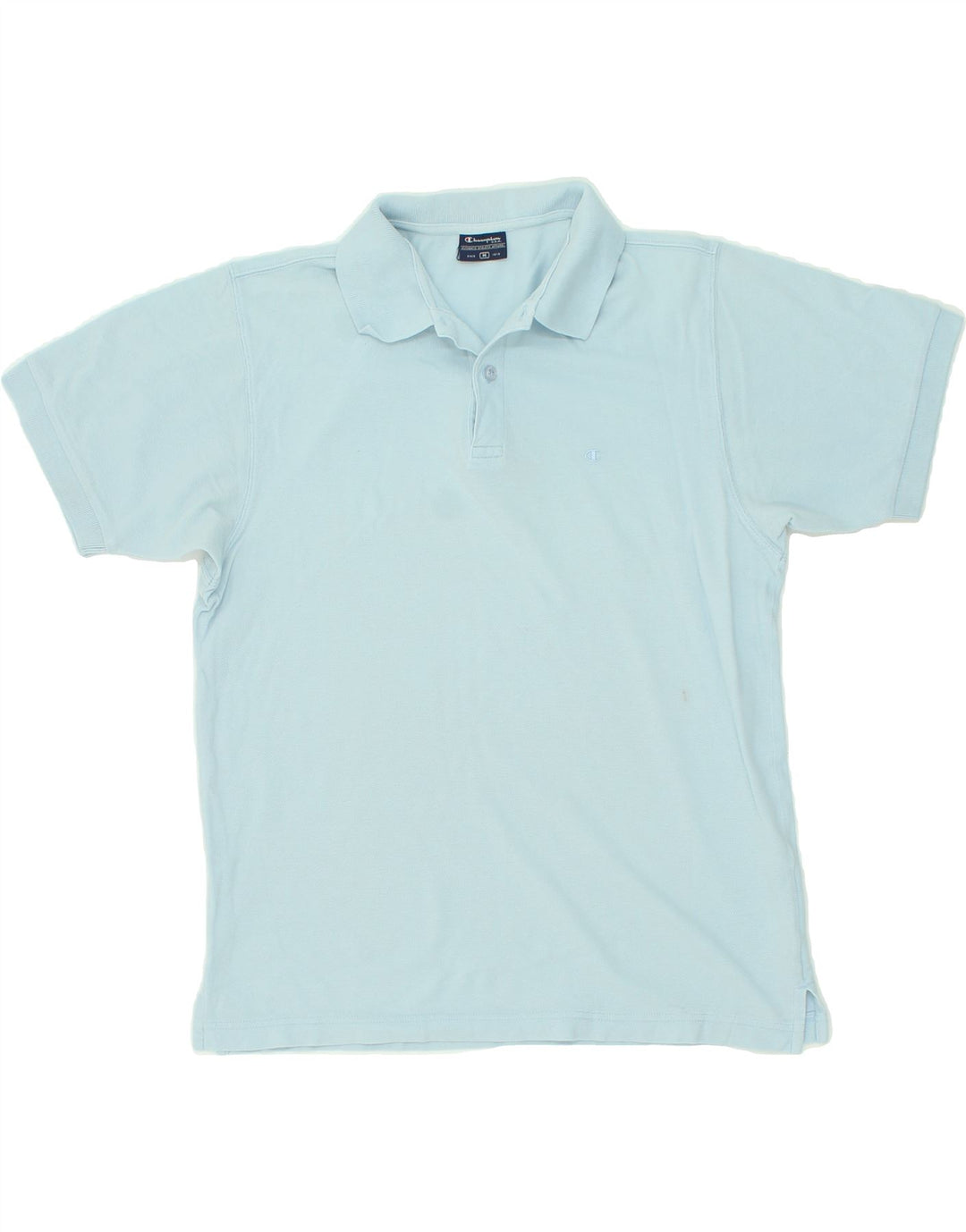 CHAMPION Mens Polo Shirt Medium Blue Cotton Vintage Champion and Second-Hand Champion from Messina Hembry 