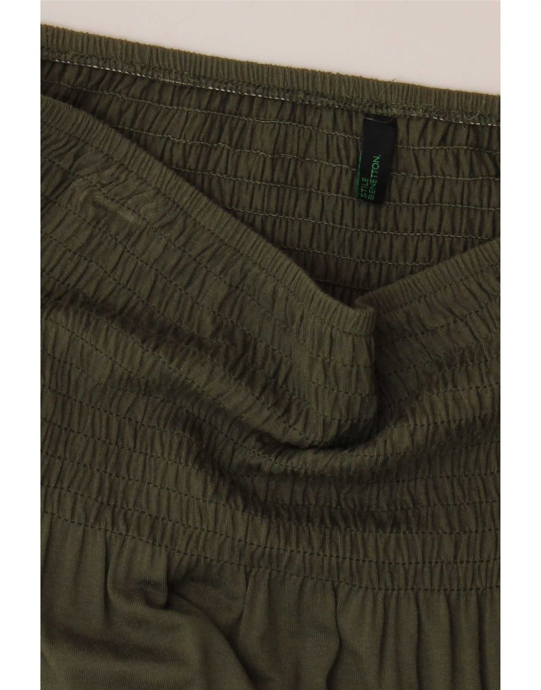 Benetton Dame Stropløs Top UK 6 XS Khaki