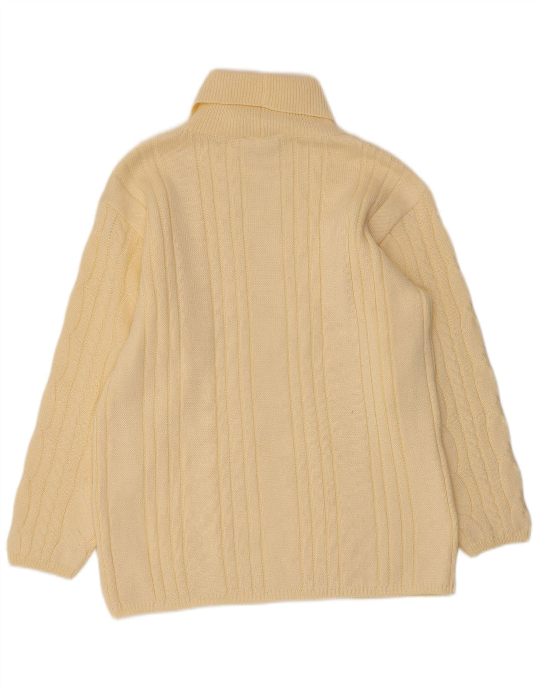 KOMPLIMENTE Womens Longline Roll Neck Jumper Sweater UK 10 Small Off White