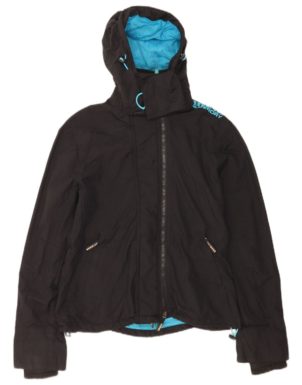 Superdry Graphic Windbreaker Jacket til kvinder UK 16 Large Black