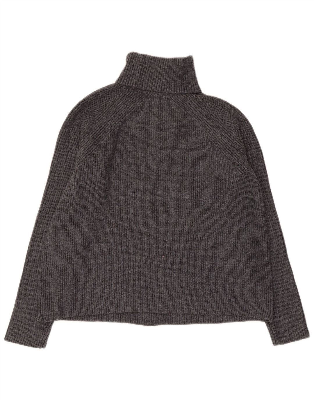 MARKS & SPENCER Dame Crop Roll Neck sweater UK 12 Medium Grey