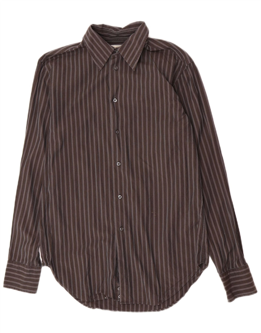 Trussardi herreskjorte str. 39 15 1/2 Mellem grå stribet bomuld