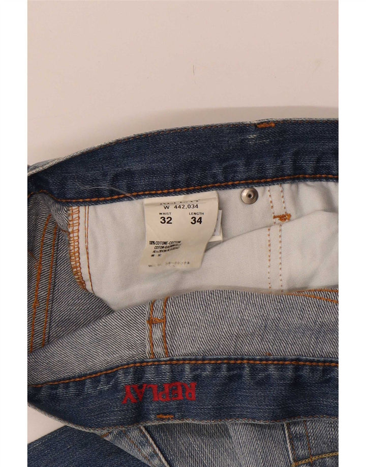 Replay Dame Bootcut Jeans W32 L30 Blå Bomuld