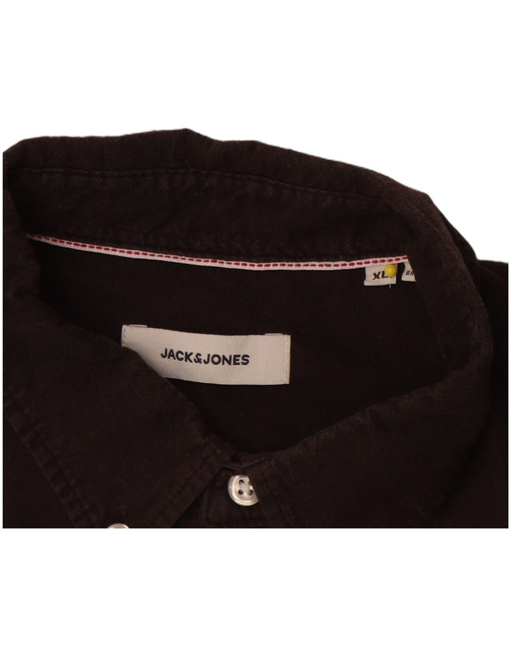 Jack & Jones herreskjorte XL brun bomuld