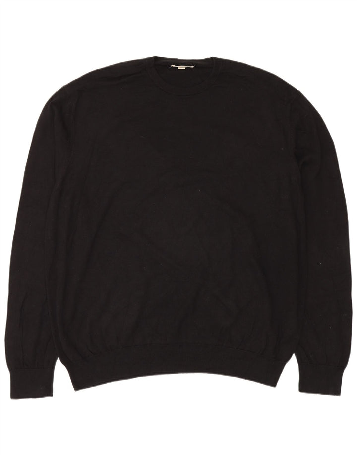 Marks & Spencer Herre sweater med rund hals 4XL sort bomuld