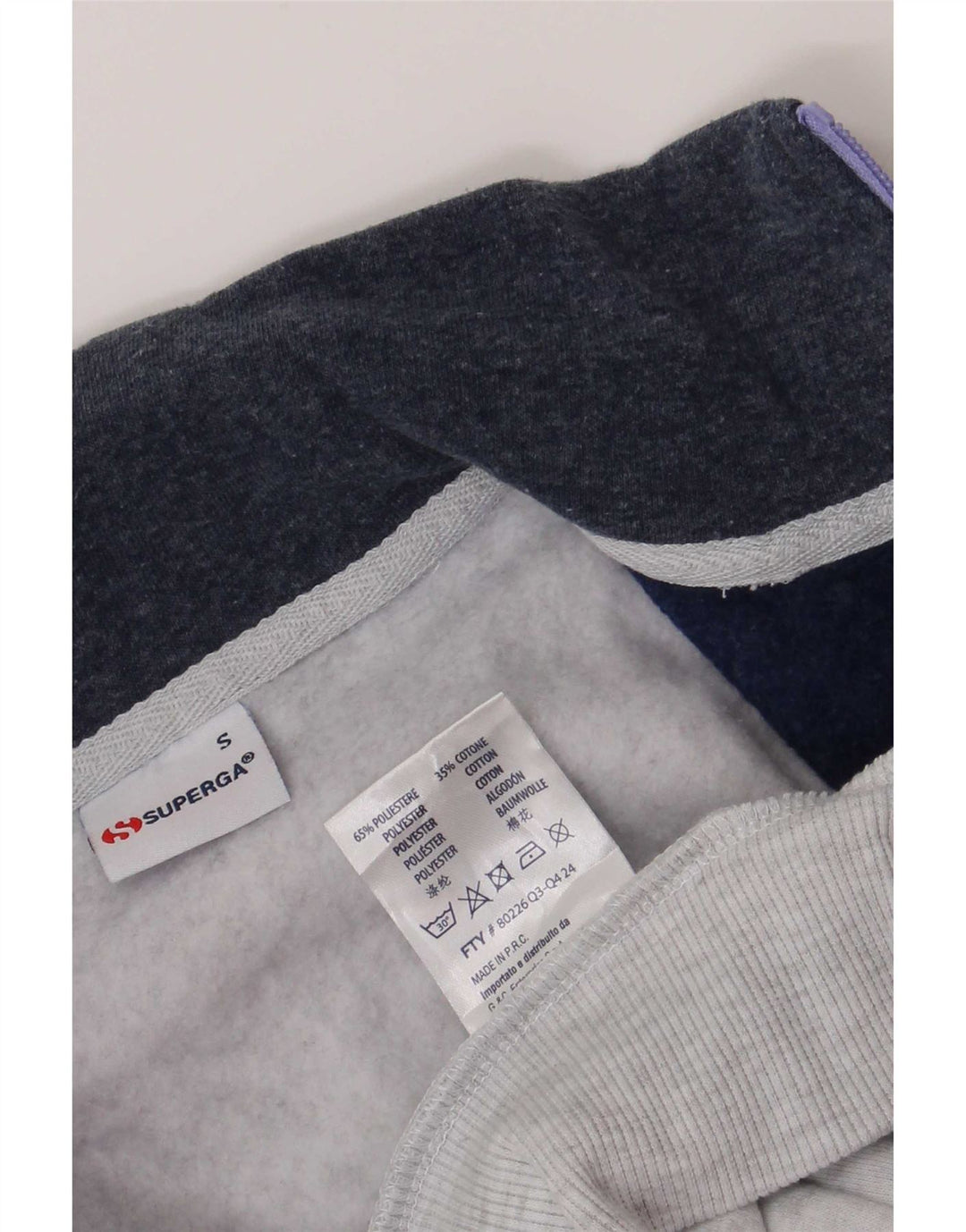 Superga Herre Regular Fit træningsdragt Topjakke Lille Grå Colourblock Sports