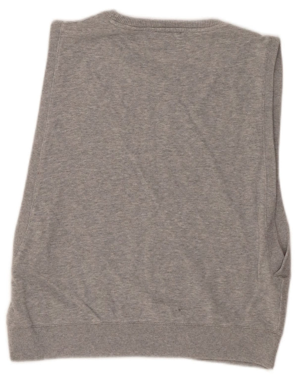 Cos Womens Crop Ærmeløs sweatshirt Jumper UK 12 Medium Grey Bomuld