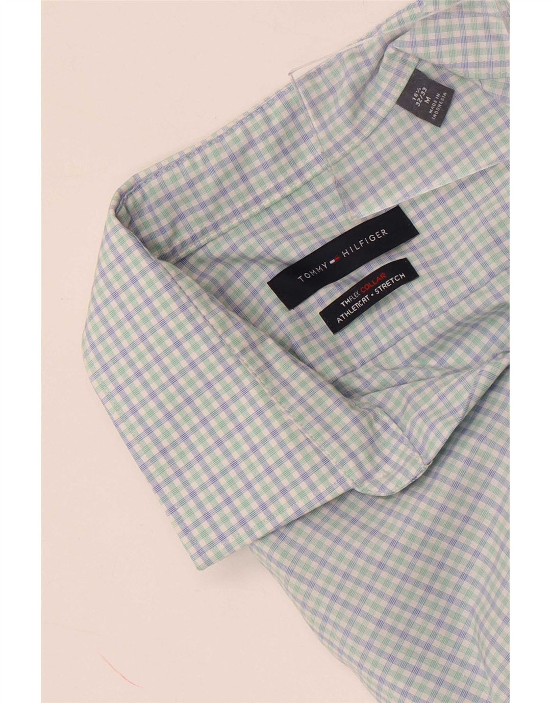 Tommy Hilfiger Herreskjorte str. 15 1/2 Medium Blue Ternet Bomuld