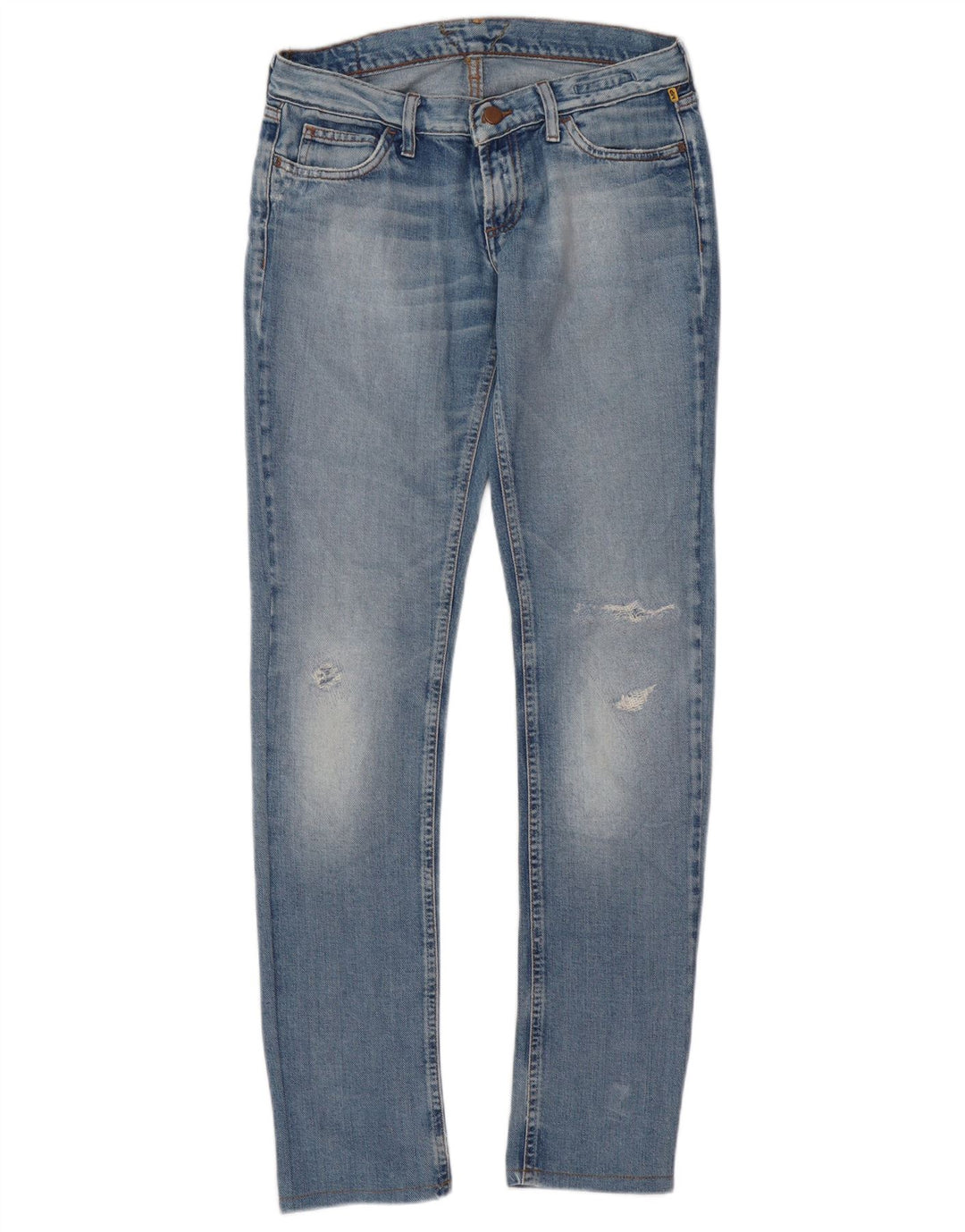 Meltin' Pot Dame Distressed Slim Jeans W27 L34 Blå