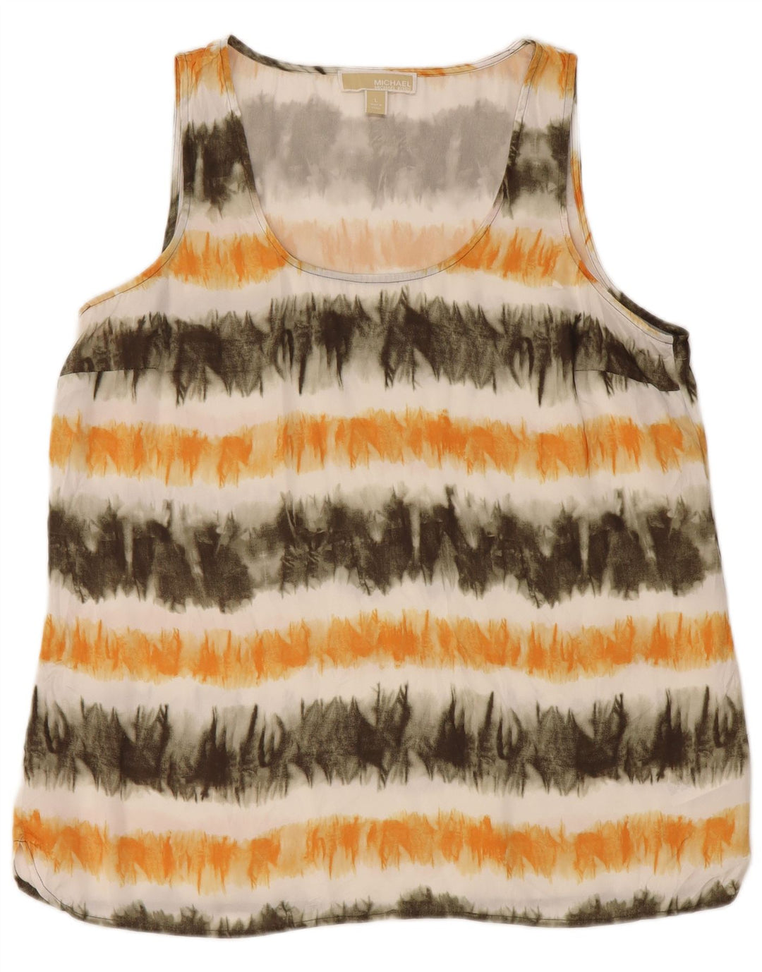 MICHAEL KORS Damevest Top UK 16 Large Multicolor Tie Dye Polyester
